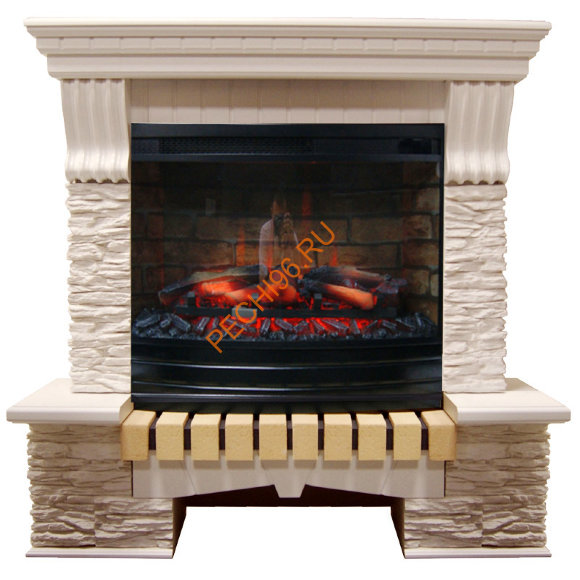 Электрокамин InterFlame Экстер Сланец с очагом Panoramic 25-30 LED FX