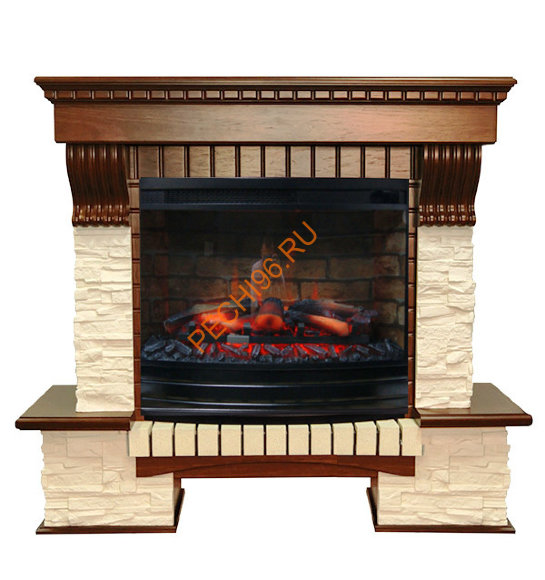 Электрокамин InterFlame Экстер Сланец с очагом Panoramic 25-30 LED FX