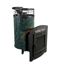 Печь банная Атмосфера L Верде Гватемала ламель+сетка, с тоннелем Печь банная Атмосфера L Верде Гватемала ламель+сетка, с тоннелем