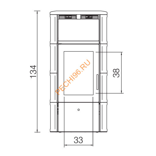 Печь-камин EdilKamin FLAMMA 14 BIANCO PANNA