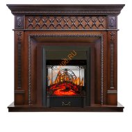 Электрокамин Royal Flame Alexandria махагон коричневый антик с очагом Majestic FX M