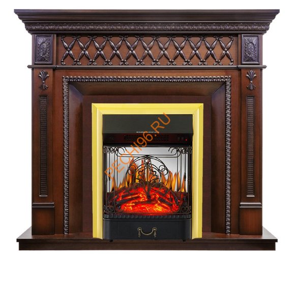 Электрокамин Royal Flame Alexandria махагон коричневый антик с очагом Majestic FX M