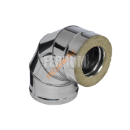 Сэндвич-отвод 90° Феррум, нержавейка AISI 430-0,5 мм/нержавейка AISI 430-0,5 мм, d 150/210 мм