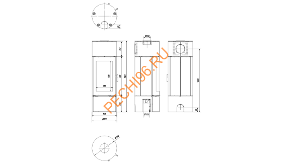 Печь-камин Kratki ANTARES