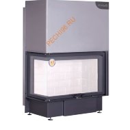 Каминная угловая топка Экокамин ДЕЛЬТА 1000 L два стекла, левая