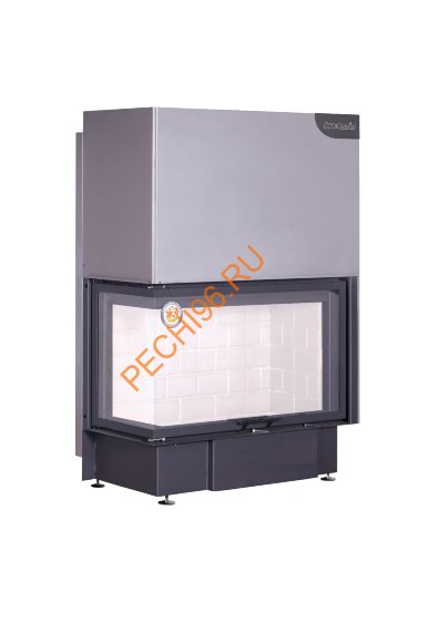 Каминная угловая топка Экокамин ДЕЛЬТА 1000 L два стекла, левая