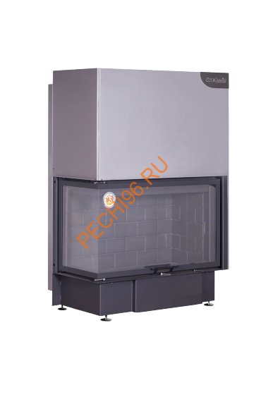 Каминная угловая топка Экокамин ДЕЛЬТА 1000 L два стекла, левая