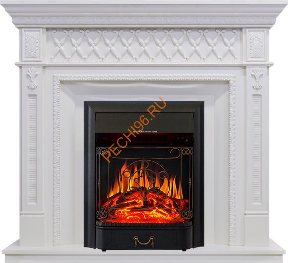 Электрокамин Royal Flame Alexandria белый дуб с очагом Majestic FX