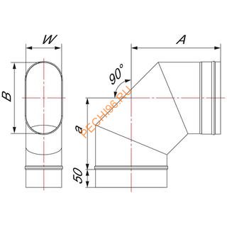 Отвод ВУЛКАН VOR 90° 100х200 мм по широкой стороне
