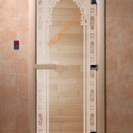 Дверь стеклянная DoorWood «Восточная арка прозрачная», 2000х800 мм