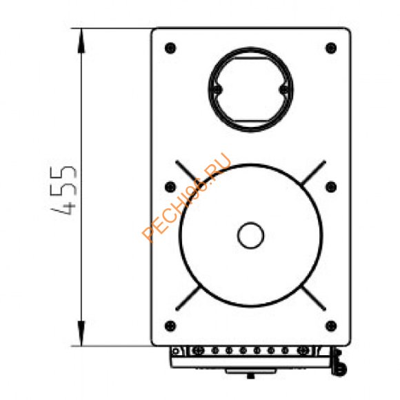 Стальная печь-камин Thorma FLENSBURG TOP черная Стальная печь-камин Thorma FLENSBURG TOP черная