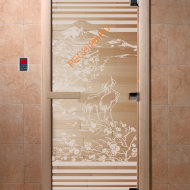 Дверь стеклянная DoorWood «Япония прозрачная», 1800х800 мм