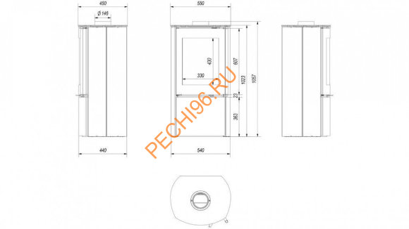 Печь-камин Kratki FALCON