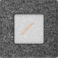 Вентиляционная решетка Kratki 11CS 110х110 мм черная/серебро