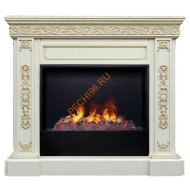 Электрокамин RealFlame Ekaterina 26 WT с Black вставкой + 3D Cassette 630