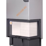 Каминная угловая топка Экокамин ДЕЛЬТА 800 R два стекла, правая