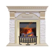 Электрокамин Dimplex Dublin с очагом Danville Brass FB2 слоновая кость