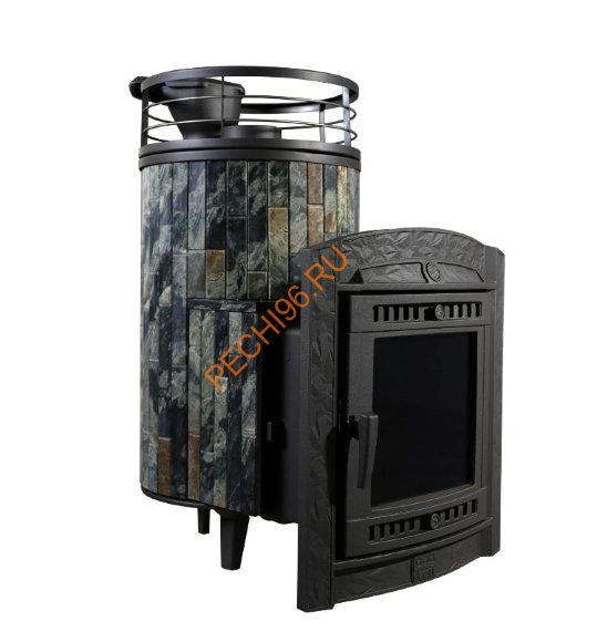 Печь банная Атмосфера L Жадеит ламель+сетка, с тоннелем