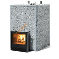 Печь банная ИзиСтим Ялта 100 К Хохлома серая