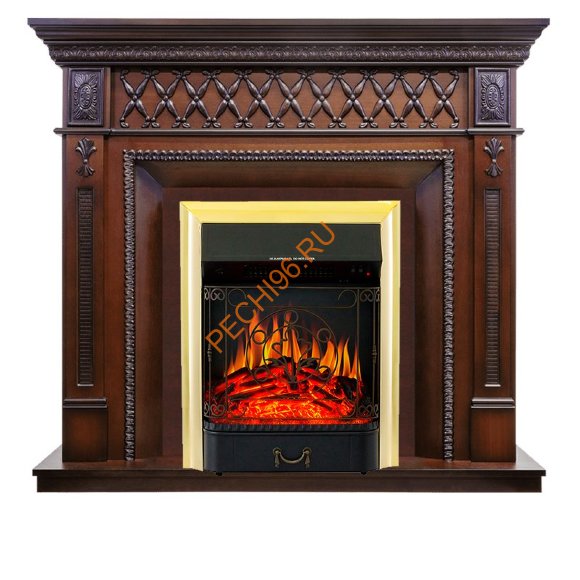 Электрокамин Royal Flame Alexandria махагон коричневый антик с очагом Majestic FX