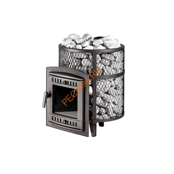 Печь банная Атмосфера М КТК сетка нержавеющая сталь