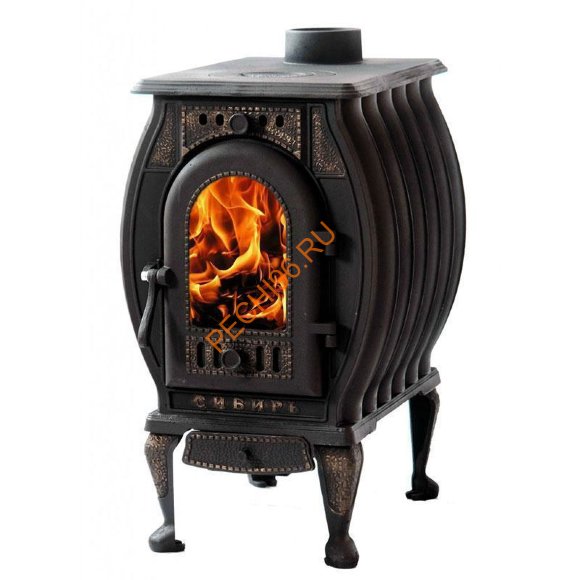 Печь-камин чугунная отопительно-варочная Сибирь 8С Печь-камин чугунная отопительно-варочная Сибирь 8С