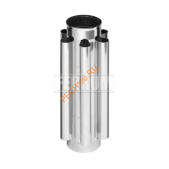 Дымоход-конвектор Феррум, нержавейка AISI 430-0,8 мм d 115 мм L=0,5 м