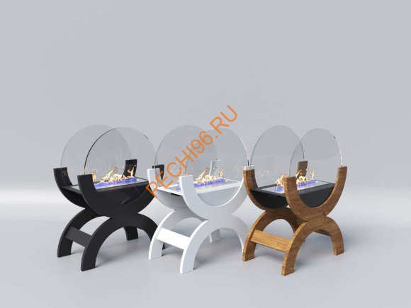 Биокамин Русский огонь Санрайз макс напольный белый