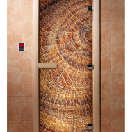 Дверь стеклянная DoorWood с фотопечатью «Текстура дерева»