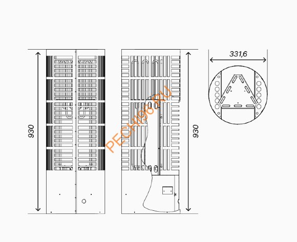 Электрическая печь BORN Line 70Е, 7 кВт