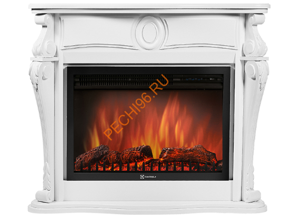 Электрокамин Electrolux EFP/P-3020LS с порталом Firelight Ovatio 30, белый