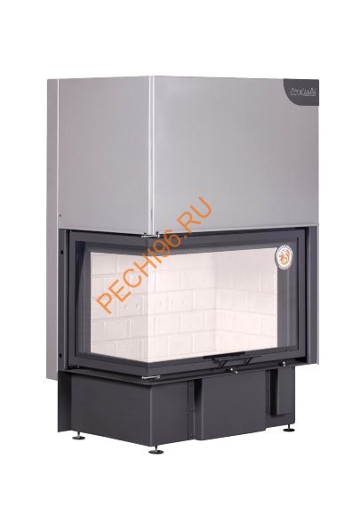 Каминная угловая топка Экокамин ДЕЛЬТА 800 L два стекла, левая