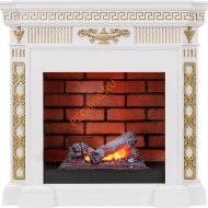 Электрокамин Dimplex Greece с очагом Cassette 400 NH белый с золотом