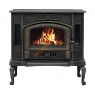 Печь-камин чугунная отопительно-варочная Сибирь 10 на ножках