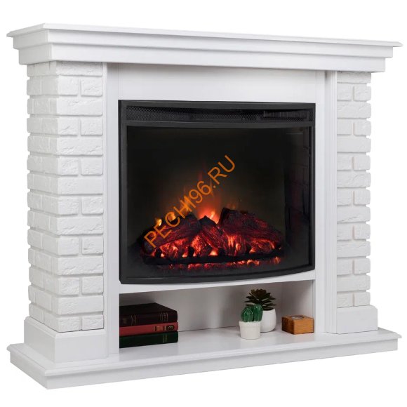 Электрокамин RealFlame BRIXTON 25'5 WT с очагом Evrika 25,5 LED