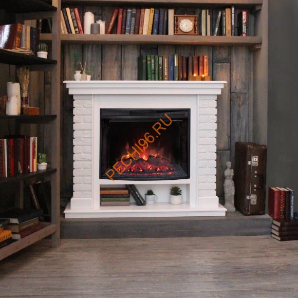 Электрокамин RealFlame BRIXTON 25'5 WT с очагом Evrika 25,5 LED