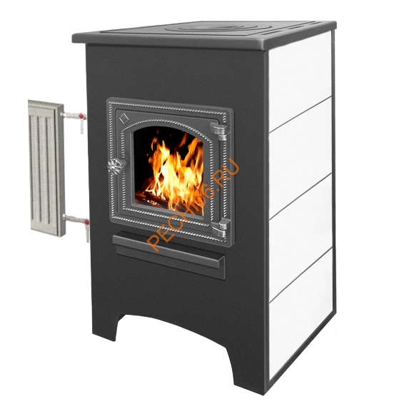 Печь-Камин Этна ДТ-4С Бежевый с плитой и т/о