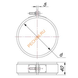 Хомут соединительный ВУЛКАН VHR d250