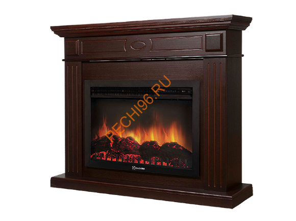 Электрокамин Electrolux EFP/P-3020LS с порталом Firelight Bianco 30, темный дуб