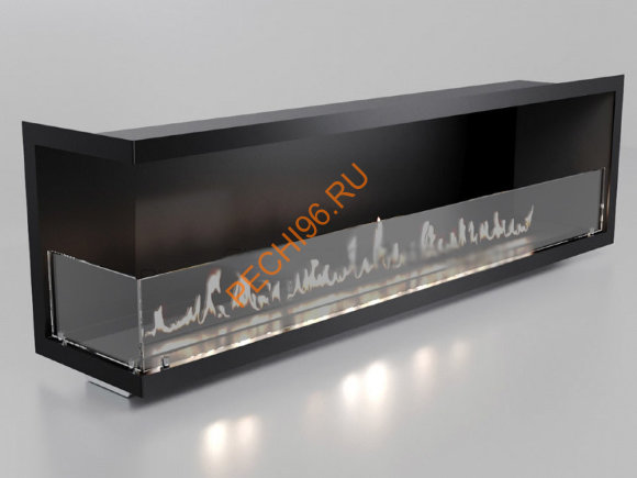 Биокамин угловой 1400х500х300 мм, стекло тонированное Биокамин угловой 1400х500х300 мм, стекло тонированное