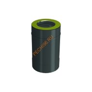 Труба ВУЛКАН VBR D115/215 мм, L250 мм, нерж 0.5, черная