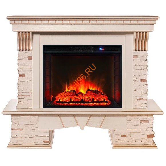 Электрокамин RealFlame Sorento 25,5 WT c очагом Sparta 25,5 с LED подсветкой Электрокамин RealFlame Sorento 25,5 WT c очагом Sparta 25,5 с LED подсветкой