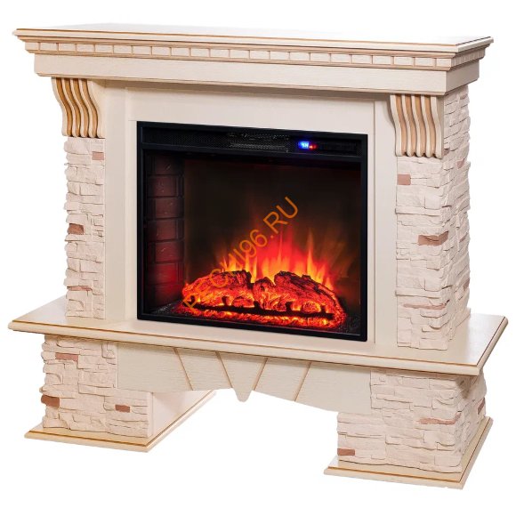 Электрокамин RealFlame Sorento 25,5 WT c очагом Sparta 25,5 с LED подсветкой Электрокамин RealFlame Sorento 25,5 WT c очагом Sparta 25,5 с LED подсветкой