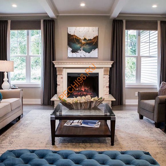 Электрокамин RealFlame Sorento 25,5 WT c очагом Sparta 25,5 с LED подсветкой Электрокамин RealFlame Sorento 25,5 WT c очагом Sparta 25,5 с LED подсветкой