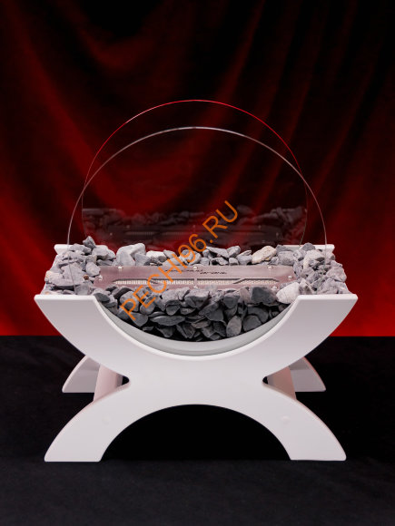 Биокамин Русский огонь Император напольный белый