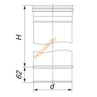 Труба ВУЛКАН VHR d250 мм, 0,5м