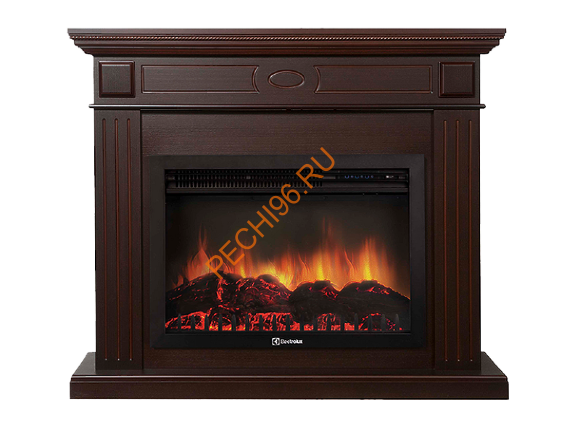 Электрокамин Electrolux Sphere Plus EFP/P-3320RLS с порталом Firelight Bianco 30, темный дуб