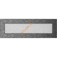 Вентиляционная решетка Kratki 32CS 110х320 мм черная/серебро