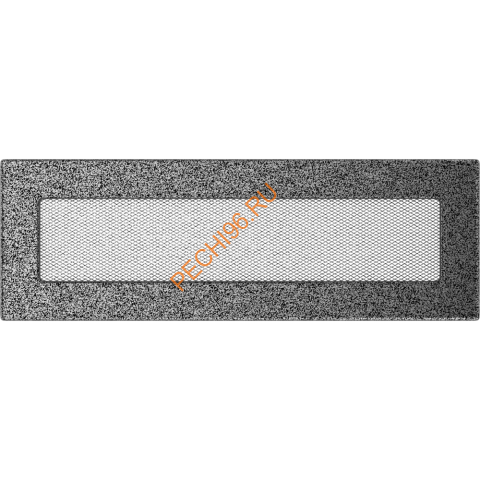 Вентиляционная решетка Kratki 32CS 110х320 мм черная/серебро