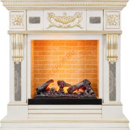 Электрокамин Dimplex Corsica с очагом Cassette 600 NH белый с золотом